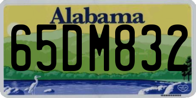 AL license plate 65DM832