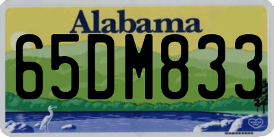 AL license plate 65DM833