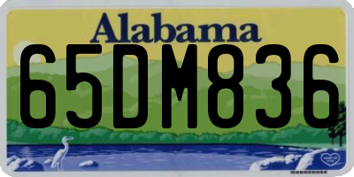 AL license plate 65DM836