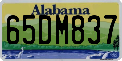 AL license plate 65DM837