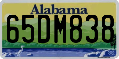 AL license plate 65DM838