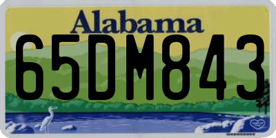 AL license plate 65DM843