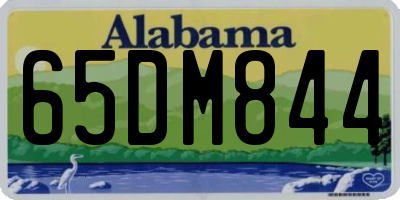 AL license plate 65DM844