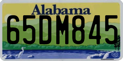 AL license plate 65DM845