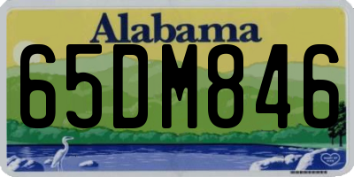 AL license plate 65DM846