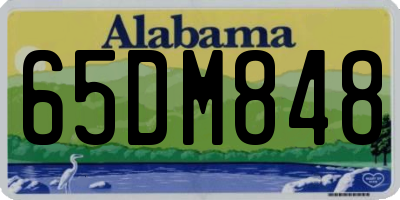 AL license plate 65DM848