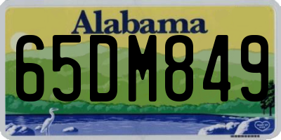 AL license plate 65DM849