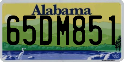 AL license plate 65DM851