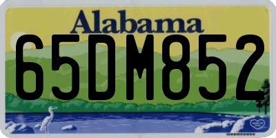 AL license plate 65DM852