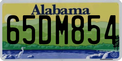 AL license plate 65DM854