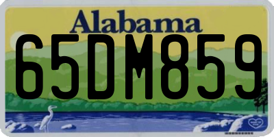 AL license plate 65DM859