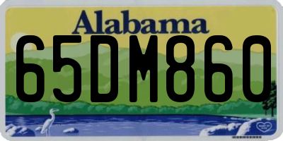 AL license plate 65DM860