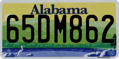 AL license plate 65DM862