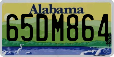 AL license plate 65DM864