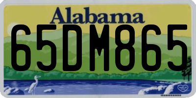 AL license plate 65DM865