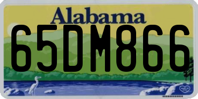 AL license plate 65DM866