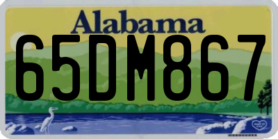 AL license plate 65DM867