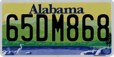 AL license plate 65DM868