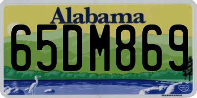 AL license plate 65DM869