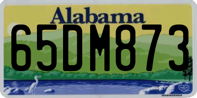 AL license plate 65DM873