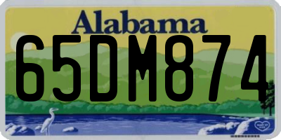 AL license plate 65DM874