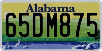 AL license plate 65DM875