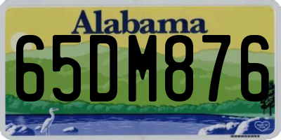 AL license plate 65DM876