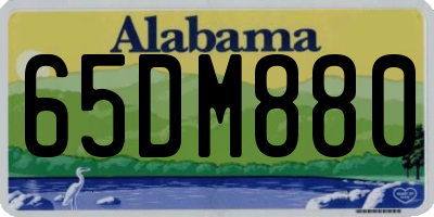 AL license plate 65DM880