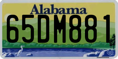 AL license plate 65DM881
