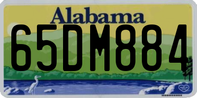 AL license plate 65DM884