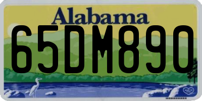 AL license plate 65DM890