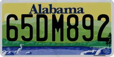 AL license plate 65DM892