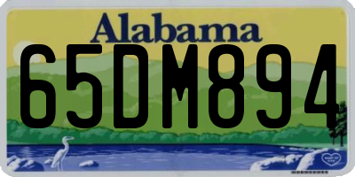 AL license plate 65DM894