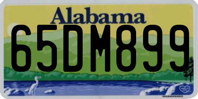 AL license plate 65DM899