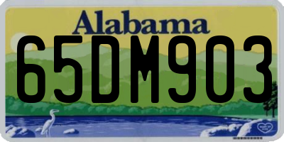 AL license plate 65DM903