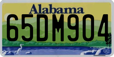 AL license plate 65DM904