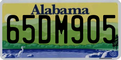 AL license plate 65DM905