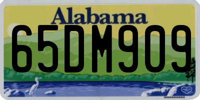 AL license plate 65DM909