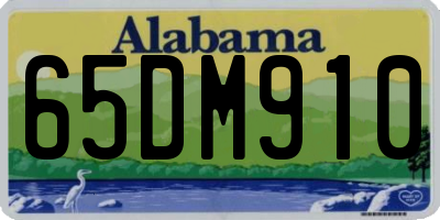AL license plate 65DM910