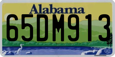 AL license plate 65DM913