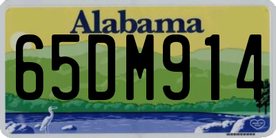 AL license plate 65DM914