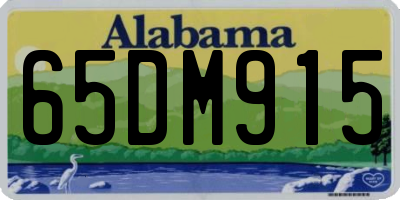 AL license plate 65DM915