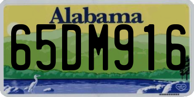 AL license plate 65DM916