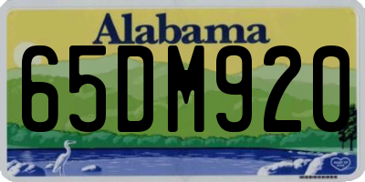 AL license plate 65DM920