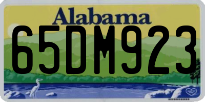 AL license plate 65DM923