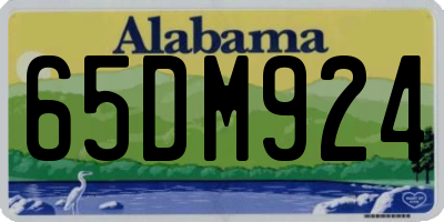 AL license plate 65DM924