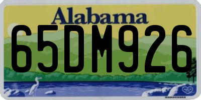 AL license plate 65DM926