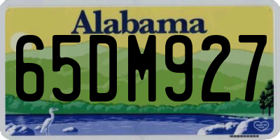 AL license plate 65DM927