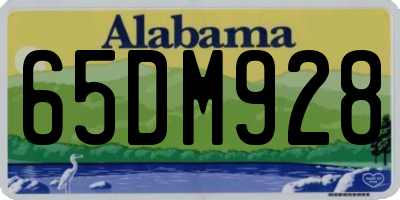 AL license plate 65DM928