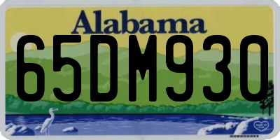 AL license plate 65DM930